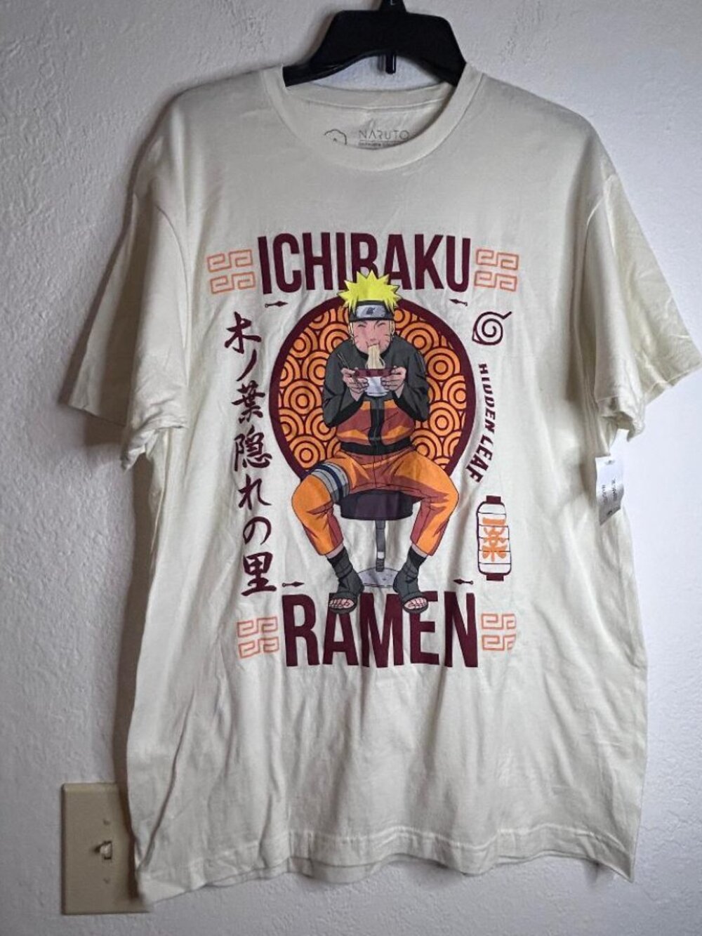 Men's Naruto Shippuden Collection Short Sleeve Graphic Tee Size Large